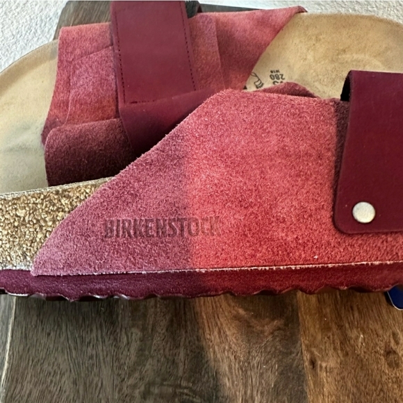 NEW BIRKENSTOCK KYOTO NUBUCK MAROON SUEDE LEATHER MENS SIZE 12- 12.5 main image 8